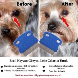 NM Store® Evcil Hayvan Kedi Köpek Pire Tarağı ve Köpek Gözyaşı Lekesi Tarağı