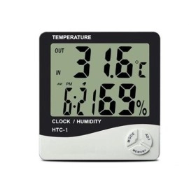 NM Store® Bebek Odası Masaüstü Dijital Termometre Nem Ölçer Higrometre Saat