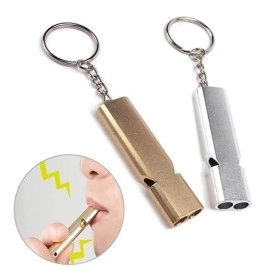 NM Store® SOS Acil İmdat Düdüğü Alüminyum Islık Anahtarlık Kamp Yürüyüş Aksesuar Araçları