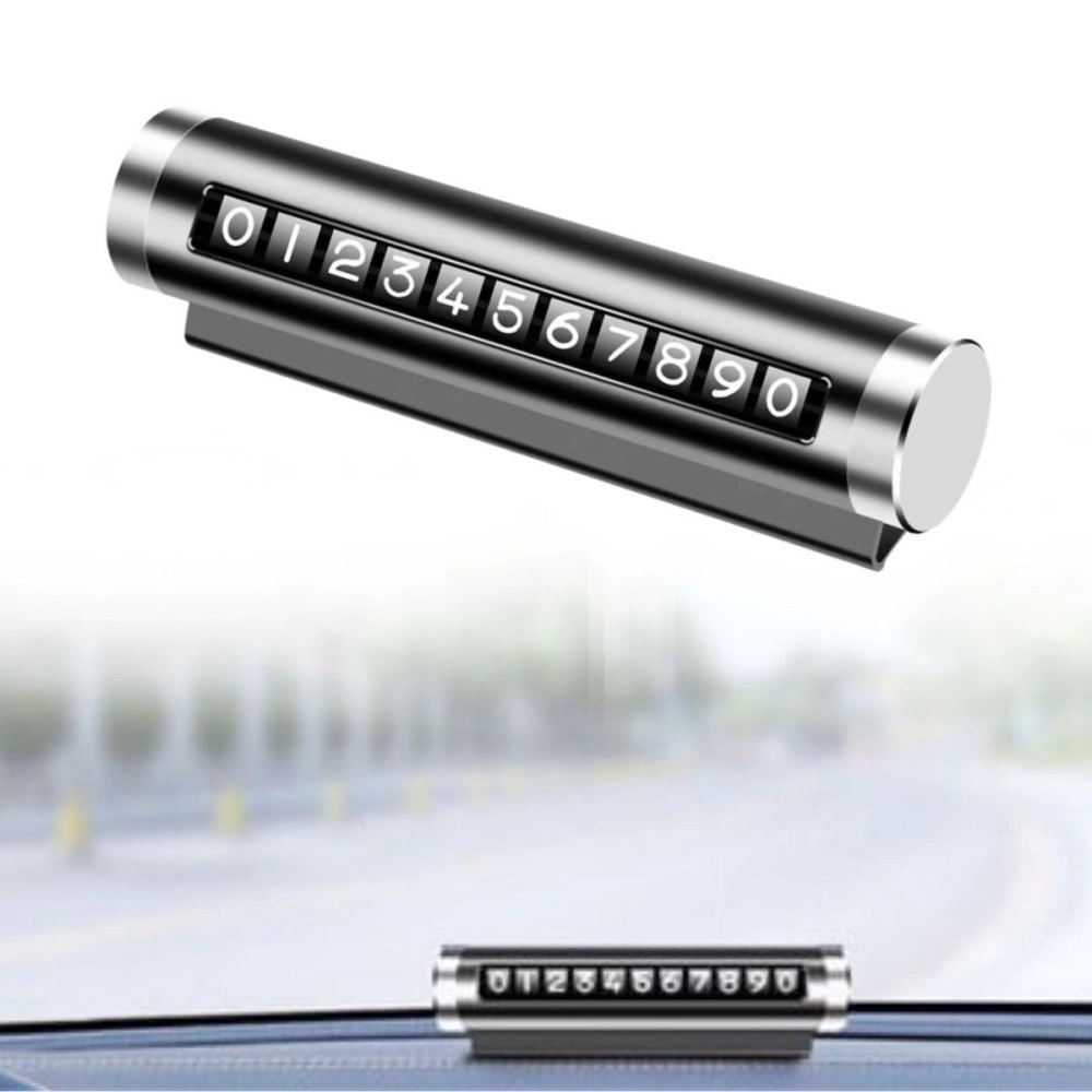 NM Store® Alüminyum Kasa Siyah Renk Çevirmeli Araç Içi Telefon Numaratörü Park Oto Numaratörü