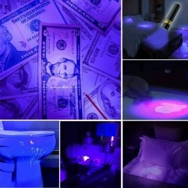 NM Store® Mini Cep Boy USB İle Şarj Olan Oje Kurutucu Sahte Para Kontol LED UV Mor Işık El Feneri
