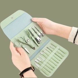 NM Store® Kendiliğininden Çantalı Seyahat Tipi 16 Parça Manikür Pedikür Seti