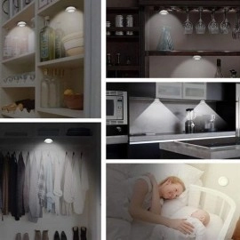 NM Store® 3lü Uzaktan Kumandalı Pilli Yapışkanlı Kablosuz Led Spot Lambalar