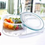 NM Store® 3 Bölmeli Sızdırmaz Contalı Kilitli Kapaklı 1,35 Litre yuvarlak Erzak Saklama Kabı LC-500