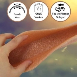 NM Store®  4 Adet Kapı Toz Rüzgar Önleyici Isı Yalıtımı Sağlayan Sızdırmaz Strafor