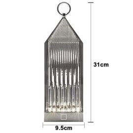 NM Store® Fener Model USB Şarjlı Dokunmatik 3 Farklı Işık Modlu Masa Üstü Kristal Akrilik Lamba Led