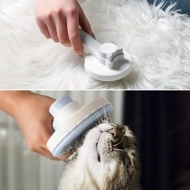 NM Store® Basmalı Kedi Köpek Tüy Toparlayıcı Masaj Etkili Pet Fırçası