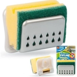 NM Store® Pratik Mutfak Lavabo Vantuzlu Bulaşık Süngeri Askısı Aparatı