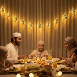 10 Adet Sarkıtlı Ramazan Fenerli LED Işık Pilli 2m İslami Dekoratif Ortam Aydınlatma