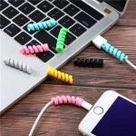 NM Store® 4lü Apple, Android Şaj Kablosu Koruyucu Silikon Spiral Yay Aparat