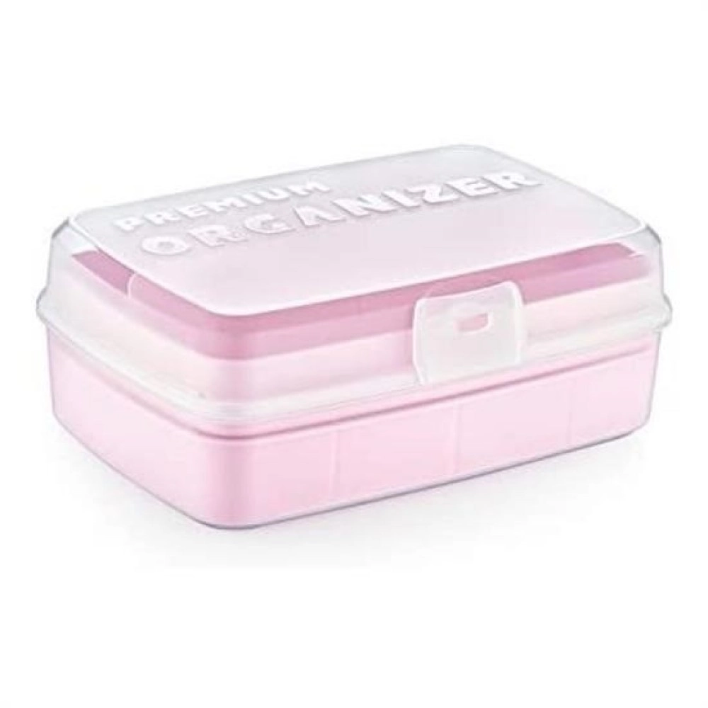 NM Store® 12 Bölmeli Çok Amaçlı Takı Toka Kutusu Dikiş Kutusu Kapaklı Organizer Kutusu Bölmeli Kutu