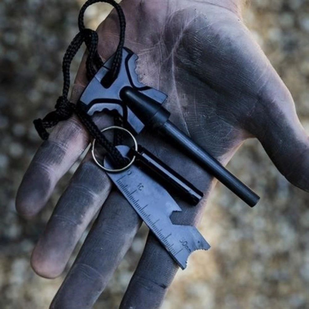 NM Store® Acil Durum Magnezyum Çubuk Çakmaktaşı Hayatta Kalma Ateş Başlatıcı Çakmak Kiti Düdük Hediyel