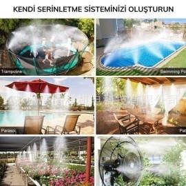 NM Store® 10 Metre Kendin Yap Balkon Veranda Çardak Kamelya Sulama Serinletme ve Nemlendirme Sistemi