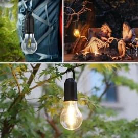 NM Store® Şarj Olabilen 3 Farklı Mod LED'li Kendiliğinden Asma Kancalı Kamp,Dış Cephe Lambası