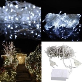 NM Store® 100 Ledli 8 Fonksiyonlu 10 Metre Led Aydınlatma Dekor Lambası (beyaz)