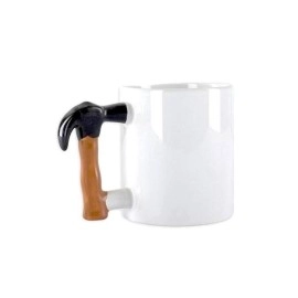 NM Store® İlginç Hediyelik Çekiç Kulplu Tasarımlı Seramik Kupa Bardağı