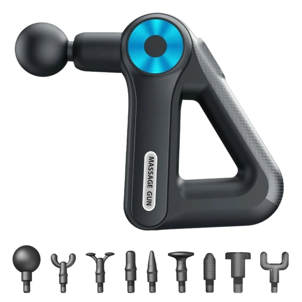 NM Store® 12 Farklı Başlıklı Profesyonel Masaj Tabancası - Kas Gevşetici ve Yorgunluk Giderici Masaj Aleti