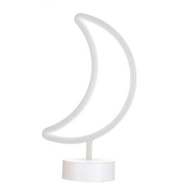 NM Store® Dekoratif Pilli Ay Tasarımlı 3D Neon Led Masa Ve Gece Lambası