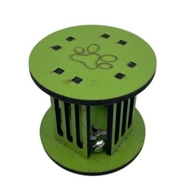 NM Store®  Mini Silindir Eğlenceli Renkli Sağlam Küçük Pati İzi Şekilli Kedi Oyuncağı