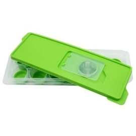 NM Store® 12li Kapaklı Yapışmaz Silikon Tabanlı Plastik Küp Buz Kalıbı