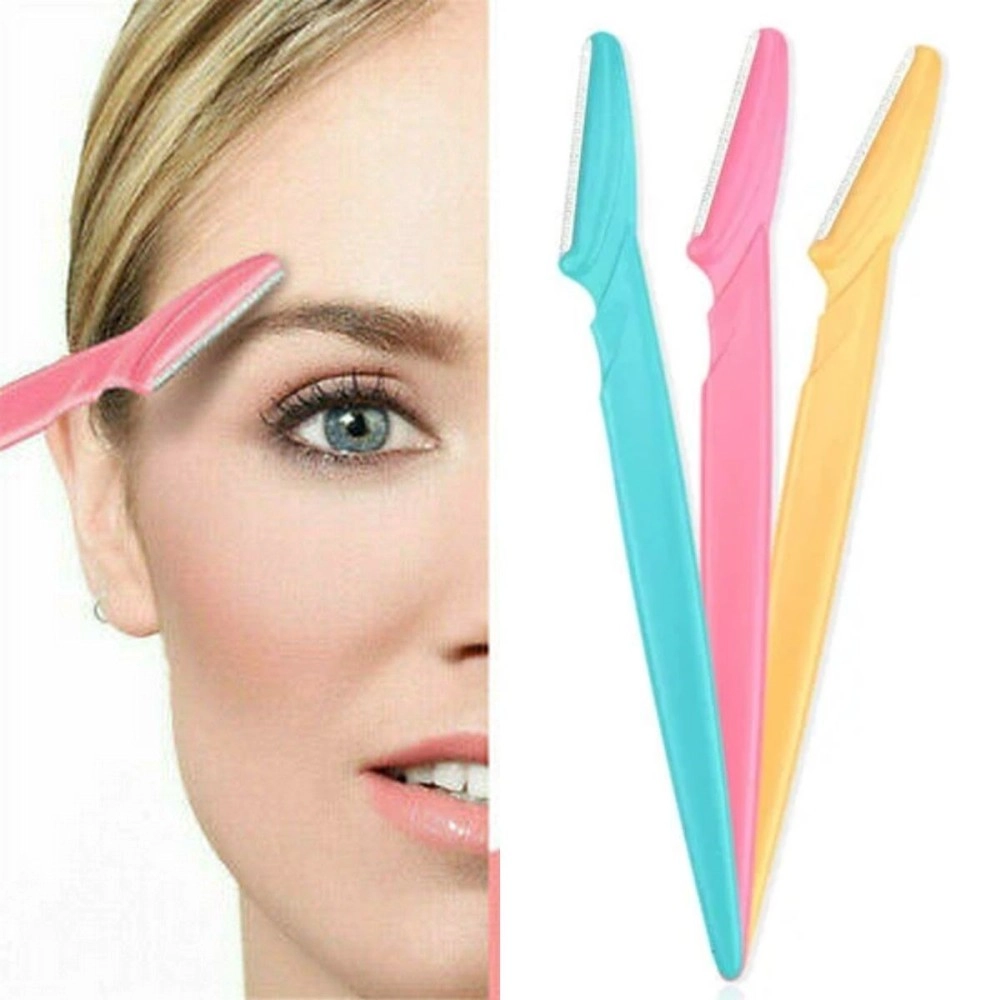NM Store® 3’lü Kadın Kaş Usturası Seti – Hassas Ciltler İçin Güvenli Yüz Tüy Temizleme Bıçağı