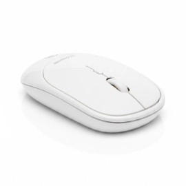 NM Store® Beyaz Renkli Ergonomik Sessiz Kablosuz Mouse – USB Alıcılı, Ofis ve Oyun İçin Konforlu Bilgisayar Faresi MS6310