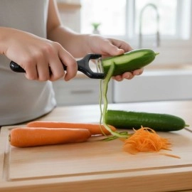 Solingen Çelik Küçük Boy Meyve Sebze Soyacak – Keskin Paslanmaz Soyucu Aparat