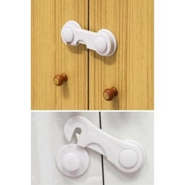 NM Store® Bebek Çocuk Güvenliği Çekmece ve Dolap İçin Kendiliğinde Yapışkanlı Vidasız Kapak Kilidi