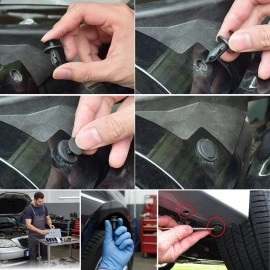 100 Parça Plastik Bağlantı Elemanları Seti Oto Kaplama Tampon Trim Sabitleme Klipsleri