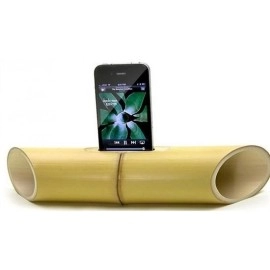 NM Store® 6 x 1 cm Girişli Kılıflı Bambu Ağacı Akustik Ses Yükseltici Aparat