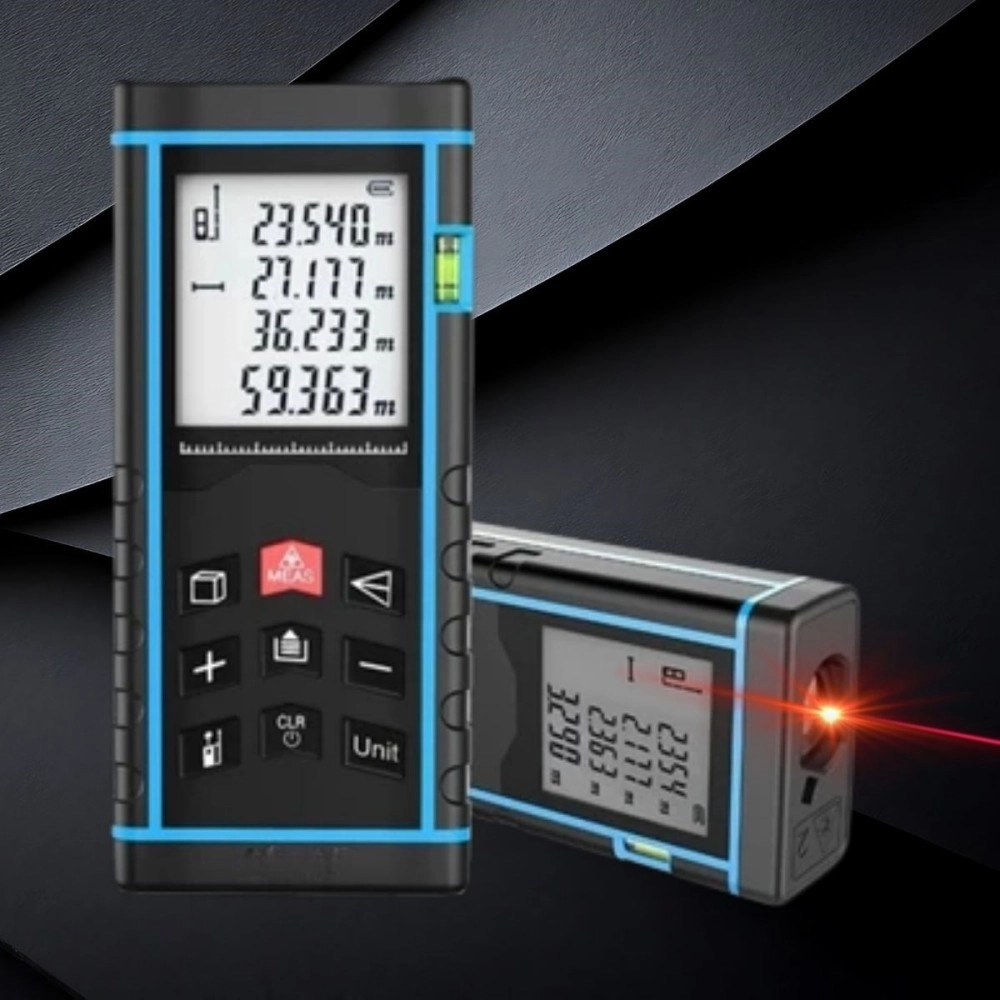 NM Store® Profesyonel 40 Metre Dijital Lazer Metre Ölçüm Cihazı-LCD Ekranlı,Su Terazili,Pisagor Ölçüm Fonksiyonlu,20 Kayıt Hafızalı,Hassas Lazer Ölçer
