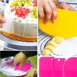 NM Store® Pasta Hamur Şekillendirici Spatula Kesici Kazıyıcı Dekoratör Set