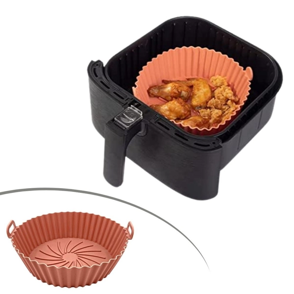 NM Store® Renkli Isıya Dayanıklı Yıkanılabilir Silikon Fırın Ve Airfryer Yuvarlak Model Pişirme Matı 20 Cm