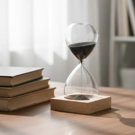 Mıknatıslı Cam Kum Saati – Dekoratif Metal Tabanlı, Manyetik Kum Akışlı Masaüstü Zaman Ölçer