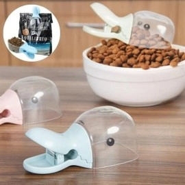 NM Store® Ördek Tasarımlı Mandallı Tazelik Koruyan Ölçekli Kuru Mama Kaşığı Mama Ölçeği