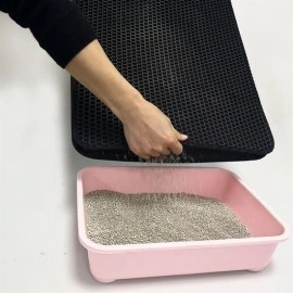 NM Store® Kedi Tuvalet Önü Kum Toplayıcı Temizleyici Elekli Gri Paspas