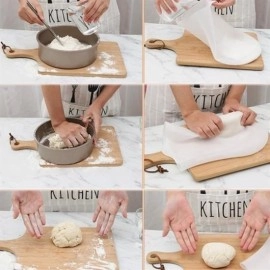 NM Store® Büyük  Hamur Torbası  Silikon Şeffaf Hamur Yoğurma Torbası Ekmek Makarna Mantı  Hamuru Kolay