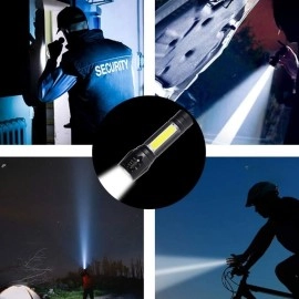 NM Store® Kutulu Mini El Feneri – Taşınabilir LED Kamp ve Acil Durum El Lambası Plastik Gövde