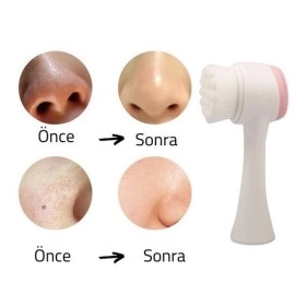 NM Store® 2li Set Çift Taraflı Cilt Temizleme Fırçası ve Yeşim Taşı Çift Taraflı Cilt Masaj Aleti