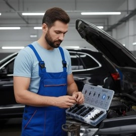 100 Parça Plastik Bağlantı Elemanları Seti Oto Kaplama Tampon Trim Sabitleme Klipsleri