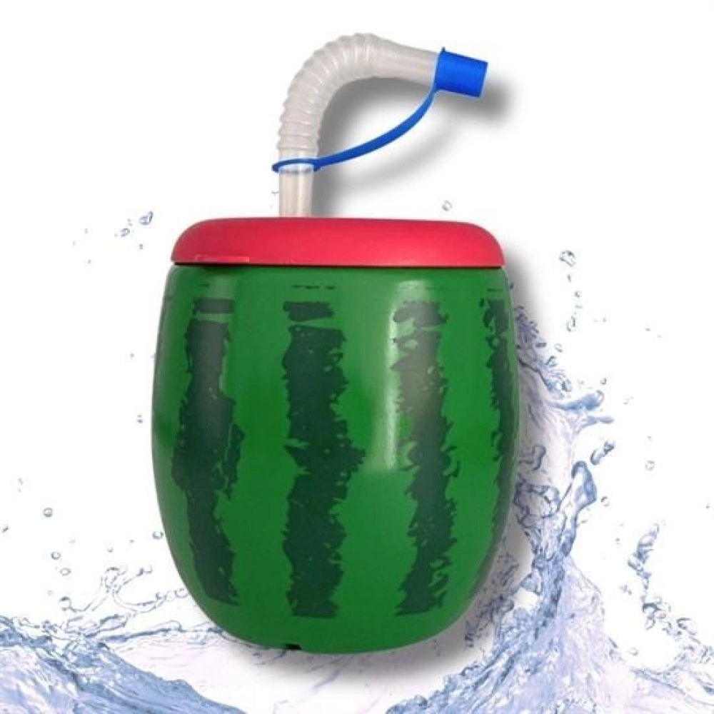 NM Store® Karpuz Model Kendiliğinden Pipetli 900 ml Suluk, Matara