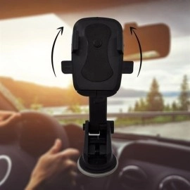 NM Store® 360 Derece Dönen Torpido Üstü Uzunluk Ayarlamalı Vantuzlu Teleskopik Araç Telefon Tutucu