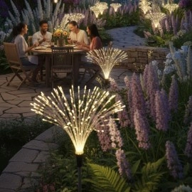 2 Adet Saçak Model Solar Bahçe Lambası Güneş Enerjili LED Dış Mekan Aydınlatma