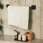 NM Store® Kendiliğinden Yapışkanlı Siyah Çubuk Havluluk