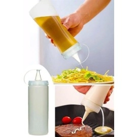 NM Store® Şeffaf Kapaklı Sızdırmaz Yağlık Sosluk Şişesi Plastik Yağdanlık 400 ml AP-9028