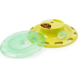 NM Store® Döner Tablalı Kedi Yemek Yeme Kabı Eğlenceli Kedi Yemek Tabağı