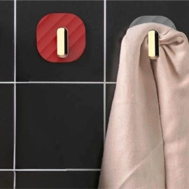 NM Store® 2li Yapışkanlı Retro Askılık Dolap Kapak Kulpu Kırmızı