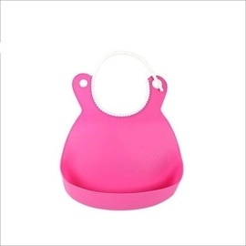 NM Store® Çocuk Bebek Mama Önlüğü Dökülme Engelleyici Bükülebilir Pembe