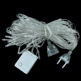 NM Store® 1x2 Metre Dekoratif File Ağ Perde 192 LED 8 Animasyonlu Farklı Işık Modu RGB Fişli