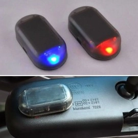 NM Store®  Araç İçin Caydırıcı Solar Enerji İle Şarj Olan  Güçlü Yapışkanlı Işıklı Plastik Mini Sahte Alarm